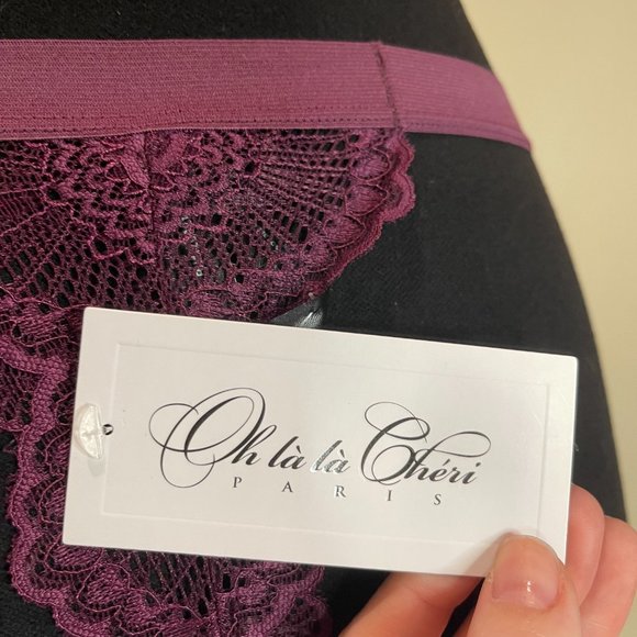 Oh La La Cheri PARIS laced teddy in purple NWT - Picture 3 of 6